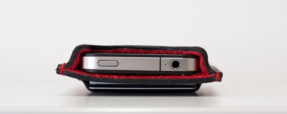 Custom Order: iPhone hardcase leather sleeve with card slots